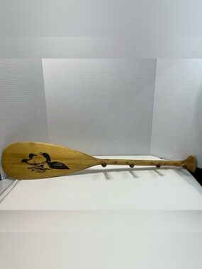 UPPER CANADA PADDLE COMPANY rustic Loon print paddle with pegs cottage lake